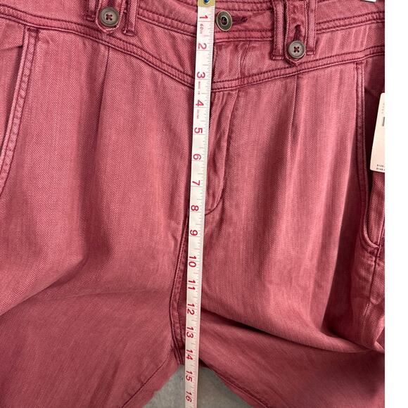 Anthropologie Kalea Pants High Rise Patch Pocket Tencel Lyocel Boho Chic 32 NWT - Picture 5 of 10